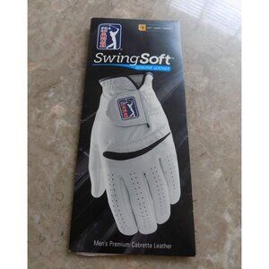 PGA Tour Swing Soft Leather Golf Glove Men's Left Hand Small Size Bright White